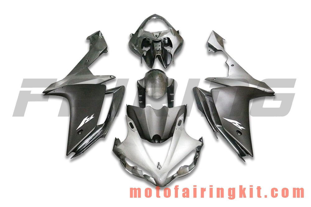 Fairing Kits Fit for YZF-1000 R1 2007 2008 YZF 1000 R1 07 08 Plastic ABS Injection Mold Complete Motorcycle Body Aftermarket Bodywork Frame (Black & Silver) B073