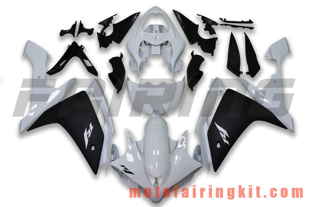 Fairing Kits Fit for YZF-1000 R1 2007 2008 YZF 1000 R1 07 08 Plastic ABS Injection Mold Complete Motorcycle Body Aftermarket Bodywork Frame (White & Black) B075