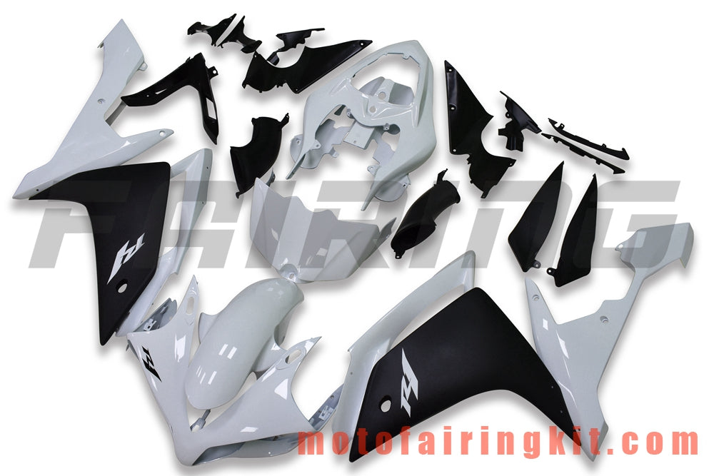 Fairing Kits Fit for YZF-1000 R1 2007 2008 YZF 1000 R1 07 08 Plastic ABS Injection Mold Complete Motorcycle Body Aftermarket Bodywork Frame (White & Black) B075