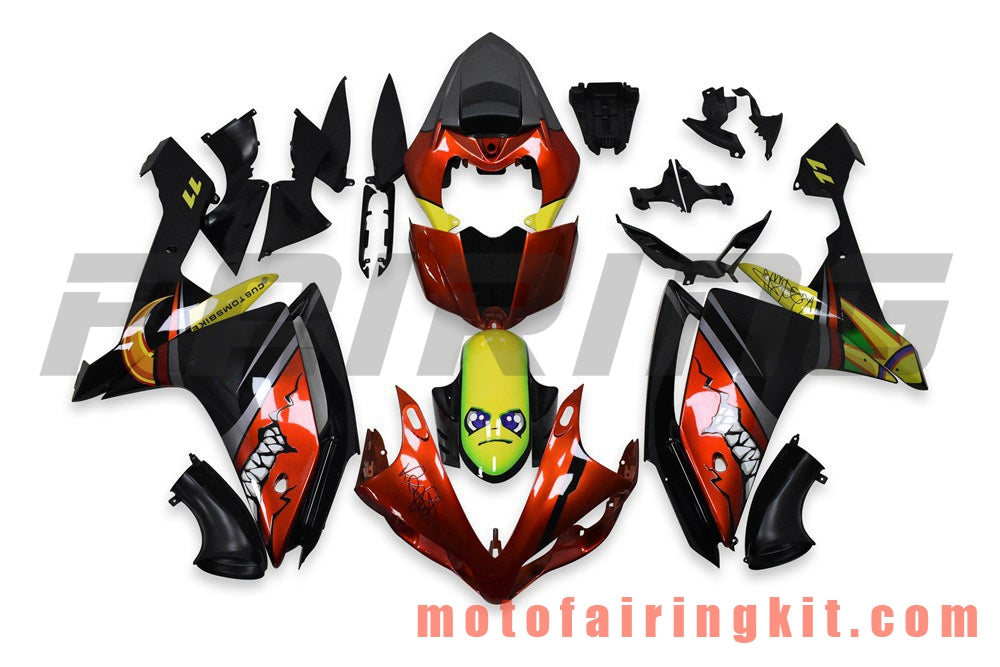 Kits de carenado aptos para YZF-1000 R1 2007 2008 YZF 1000 R1 07 08 Molde de inyección de plástico ABS Carrocería completa para motocicleta Marco de carrocería de posventa (rojo y negro) B201