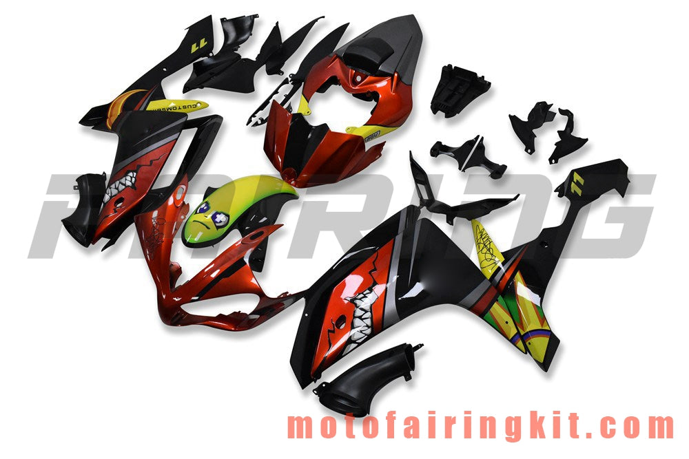 Kits de carenado aptos para YZF-1000 R1 2007 2008 YZF 1000 R1 07 08 Molde de inyección de plástico ABS Carrocería completa para motocicleta Marco de carrocería de posventa (rojo y negro) B201