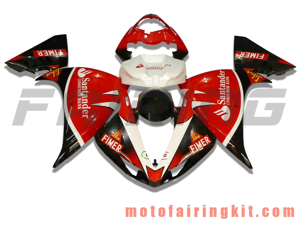 フェアリングキット YZF-1000 R1 2009 2010 2011 YZF 1000 R1 09 10 11 プラスチック ABS 射出成型 完全なオートバイボディ アフターマーケットボディワークフレーム (レッド &amp; ブラック) B002