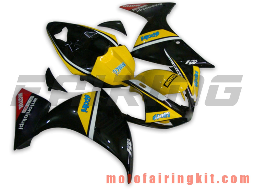 Fairing Kits Fit for YZF-1000 R1 2009 2010 2011 YZF 1000 R1 09 10 11 Plastic ABS Injection Mold Complete Motorcycle Body Aftermarket Bodywork Frame (Yellow & Black) B004