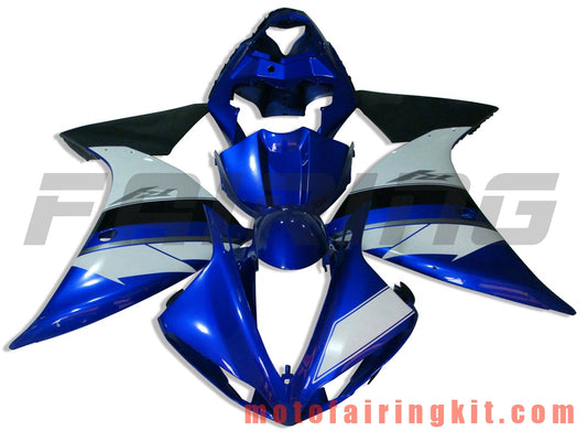 Fairing Kits Fit for YZF-1000 R1 2009 2010 2011 YZF 1000 R1 09 10 11 Plastic ABS Injection Mold Complete Motorcycle Body Aftermarket Bodywork Frame (Blue & White) B005