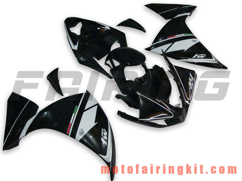 Fairing Kits Fit for YZF-1000 R1 2009 2010 2011 YZF 1000 R1 09 10 11 Plastic ABS Injection Mold Complete Motorcycle Body Aftermarket Bodywork Frame (Black & White) B007