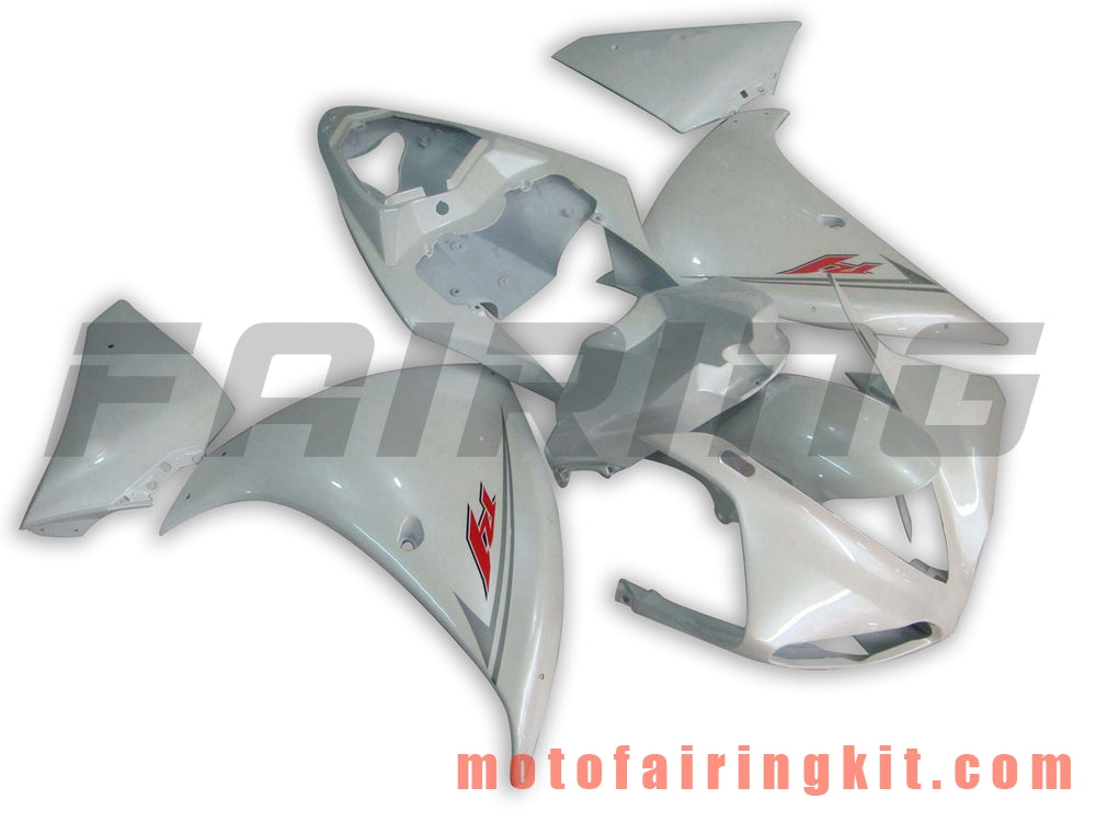 Fairing Kits Fit for YZF-1000 R1 2009 2010 2011 YZF 1000 R1 09 10 11 Plastic ABS Injection Mold Complete Motorcycle Body Aftermarket Bodywork Frame (White) B009