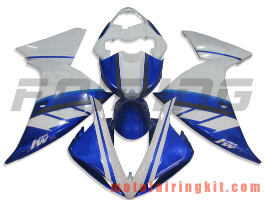 Fairing Kits Fit for YZF-1000 R1 2009 2010 2011 YZF 1000 R1 09 10 11 Plastic ABS Injection Mold Complete Motorcycle Body Aftermarket Bodywork Frame (Blue & White) B011