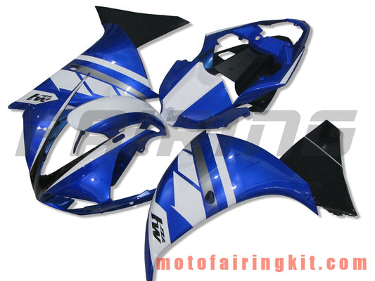 Kits de carenado aptos para YZF-1000 R1 2009 2010 2011 YZF 1000 R1 09 10 11 Molde de inyección de plástico ABS Carrocería completa para motocicleta Marco de carrocería de posventa (azul y blanco) B012