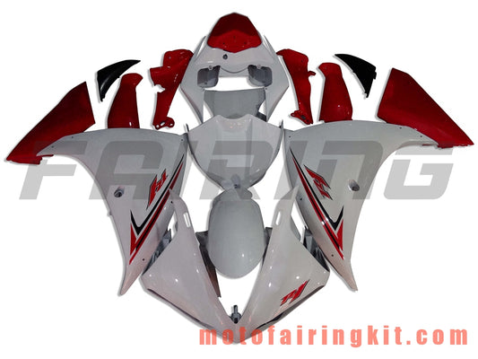 Fairing Kits Fit for YZF-1000 R1 2009 2010 2011 YZF 1000 R1 09 10 11 Plastic ABS Injection Mold Complete Motorcycle Body Aftermarket Bodywork Frame (White & Red) B014