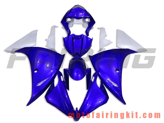 Fairing Kits Fit for YZF-1000 R1 2009 2010 2011 YZF 1000 R1 09 10 11 Plastic ABS Injection Mold Complete Motorcycle Body Aftermarket Bodywork Frame (Blue & White) B019