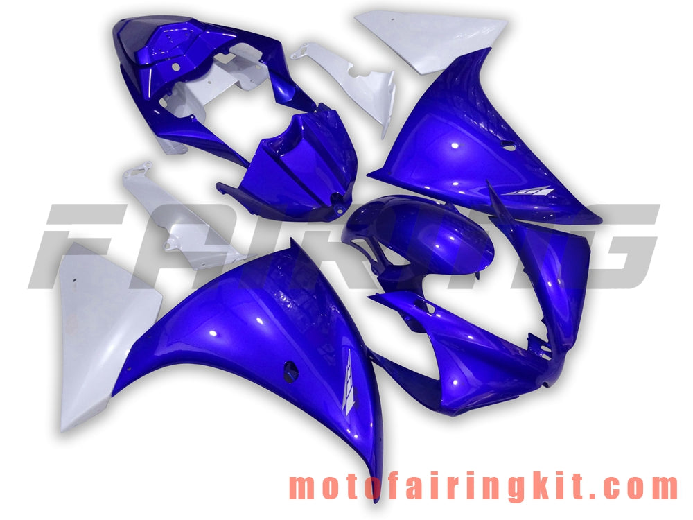 Fairing Kits Fit for YZF-1000 R1 2009 2010 2011 YZF 1000 R1 09 10 11 Plastic ABS Injection Mold Complete Motorcycle Body Aftermarket Bodywork Frame (Blue & White) B019