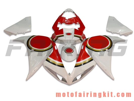 Fairing Kits Fit for YZF-1000 R1 2009 2010 2011 YZF 1000 R1 09 10 11 Plastic ABS Injection Mold Complete Motorcycle Body Aftermarket Bodywork Frame (Red & White) B021