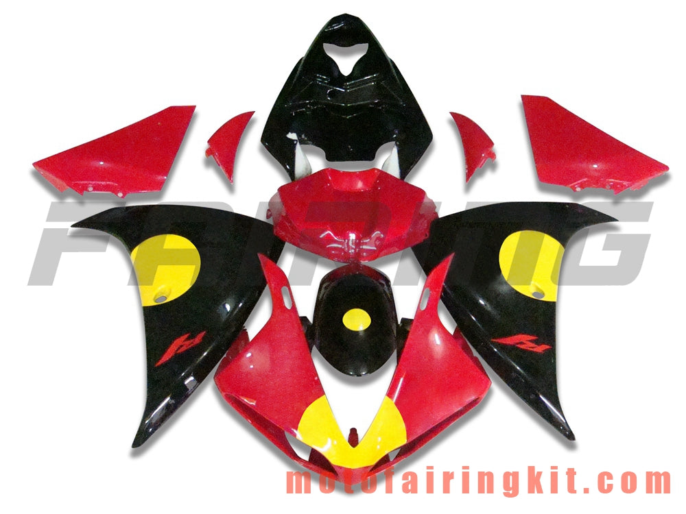 Fairing Kits Fit for YZF-1000 R1 2009 2010 2011 YZF 1000 R1 09 10 11 Plastic ABS Injection Mold Complete Motorcycle Body Aftermarket Bodywork Frame (Red & Black) B024