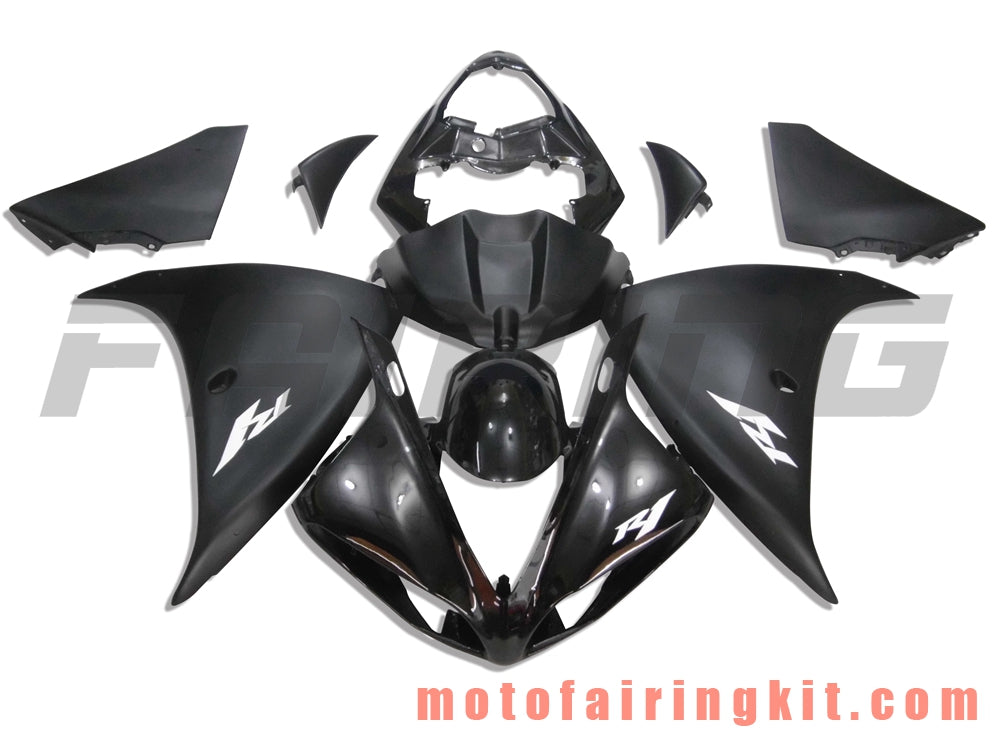 Fairing Kits Fit for YZF-1000 R1 2009 2010 2011 YZF 1000 R1 09 10 11 Plastic ABS Injection Mold Complete Motorcycle Body Aftermarket Bodywork Frame (Black) B026