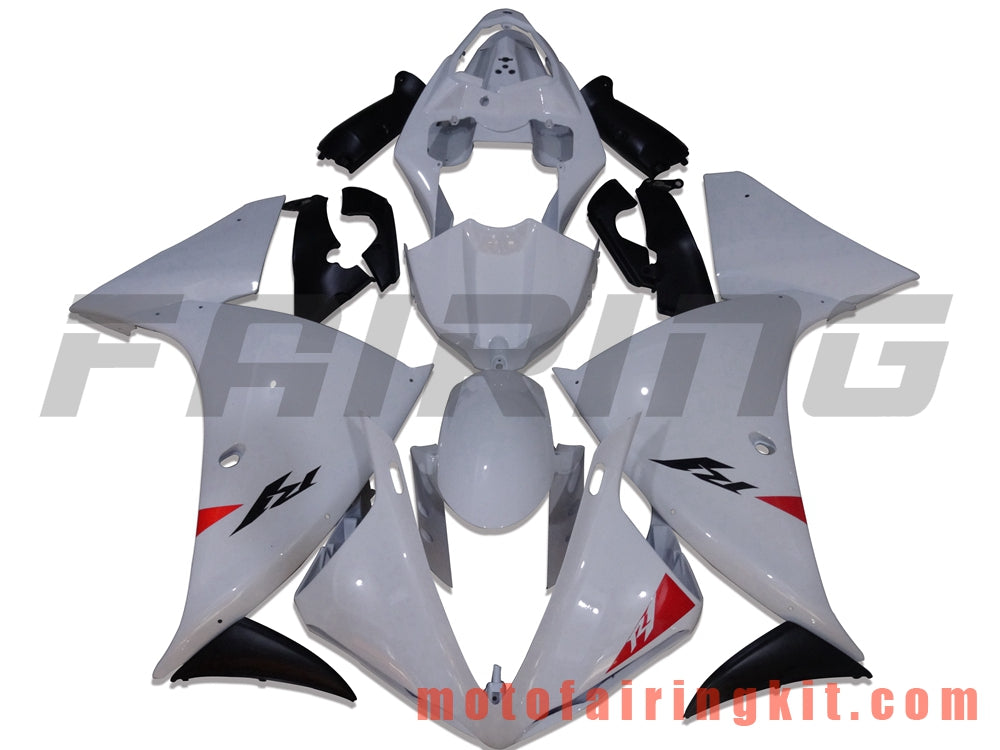 Fairing Kits Fit for YZF-1000 R1 2009 2010 2011 YZF 1000 R1 09 10 11 Plastic ABS Injection Mold Complete Motorcycle Body Aftermarket Bodywork Frame (White) B027