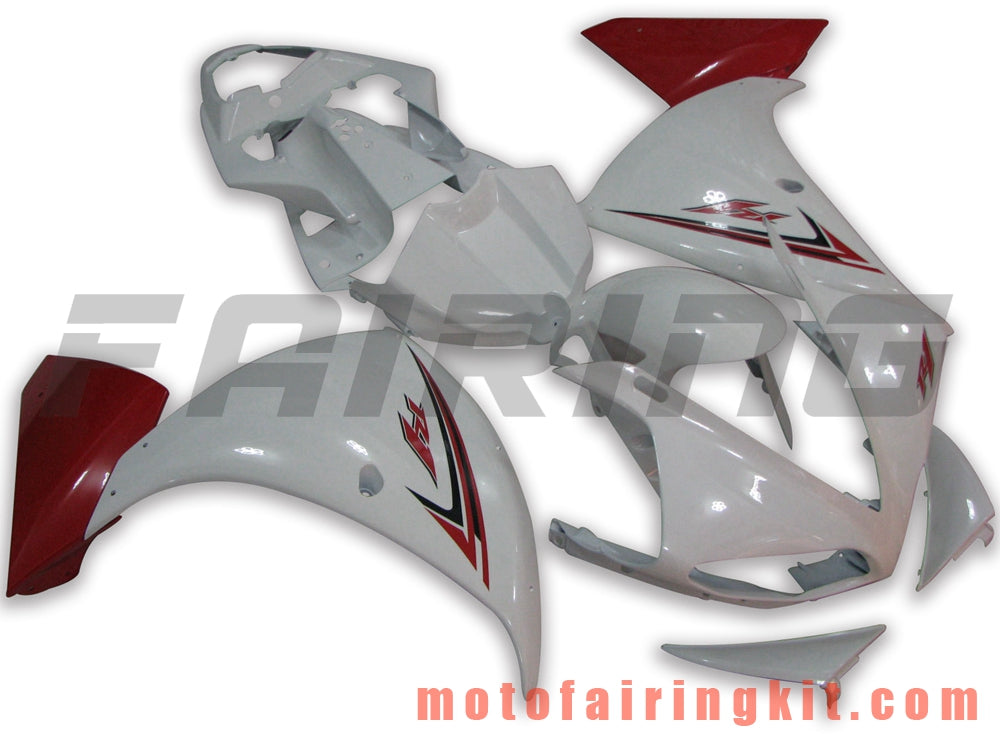 Fairing Kits Fit for YZF-1000 R1 2009 2010 2011 YZF 1000 R1 09 10 11 Plastic ABS Injection Mold Complete Motorcycle Body Aftermarket Bodywork Frame (White & Red) B028