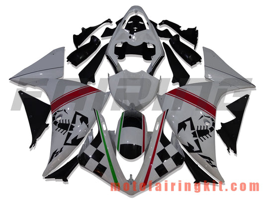 Fairing Kits Fit for YZF-1000 R1 2009 2010 2011 YZF 1000 R1 09 10 11 Plastic ABS Injection Mold Complete Motorcycle Body Aftermarket Bodywork Frame (White & Black) B030