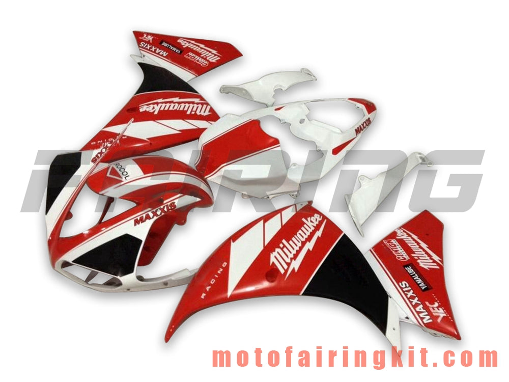 Fairing Kits Fit for YZF-1000 R1 2009 2010 2011 YZF 1000 R1 09 10 11 Plastic ABS Injection Mold Complete Motorcycle Body Aftermarket Bodywork Frame (Red & White) B032