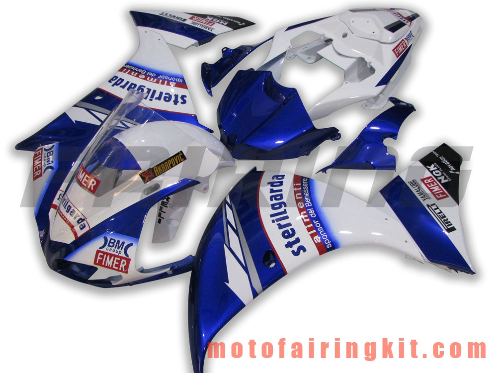 Kits de carenado aptos para YZF-1000 R1 2009 2010 2011 YZF 1000 R1 09 10 11 Molde de inyección de plástico ABS Carrocería completa para motocicleta Marco de carrocería de posventa (azul y blanco) B033