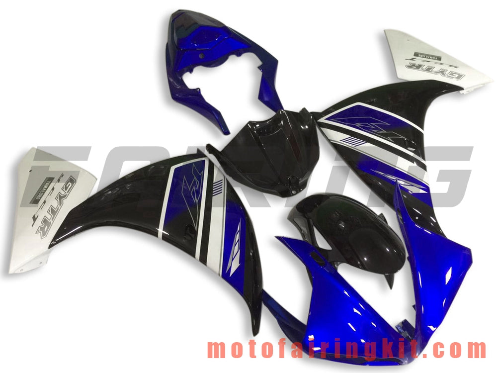 フェアリングキット YZF-1000 R1 2009 2010 2011 YZF 1000 R1 09 10 11 プラスチック ABS 射出成型 完全なオートバイボディ アフターマーケットボディワークフレーム (ブラック &amp; ブルー) B038