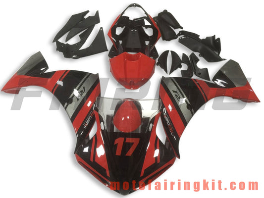 Fairing Kits Fit for YZF-1000 R1 2009 2010 2011 YZF 1000 R1 09 10 11 Plastic ABS Injection Mold Complete Motorcycle Body Aftermarket Bodywork Frame (Red & Black) B039