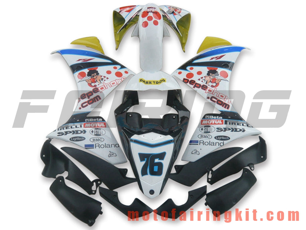 Fairing Kits Fit for YZF-1000 R1 2009 2010 2011 YZF 1000 R1 09 10 11 Plastic ABS Injection Mold Complete Motorcycle Body Aftermarket Bodywork Frame (White & Black) B042