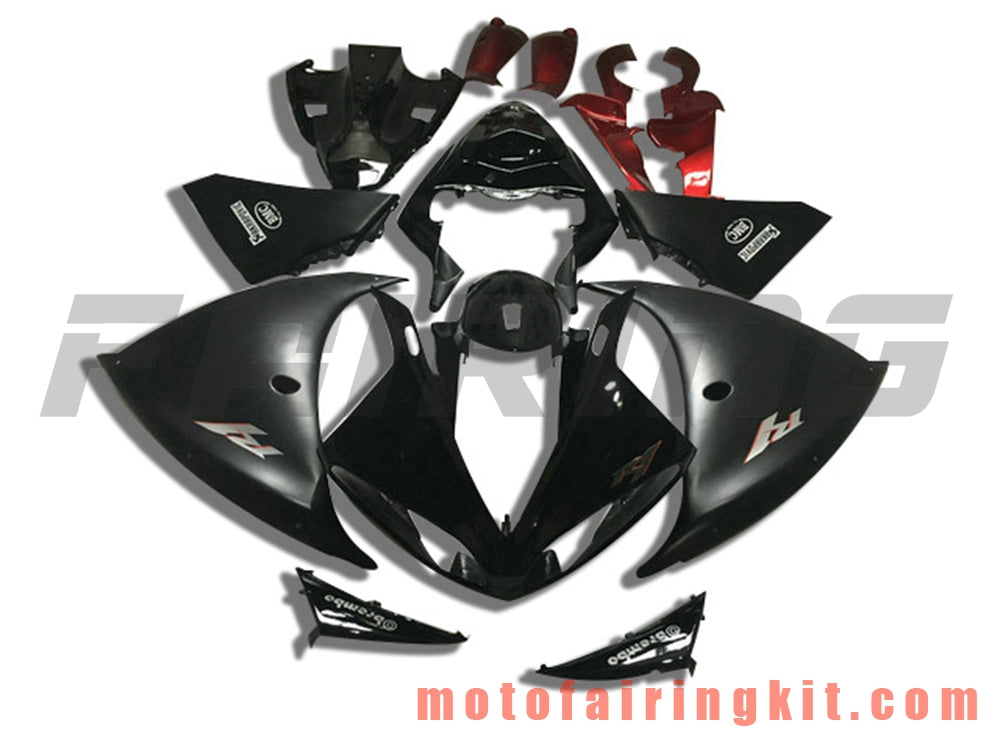 Fairing Kits Fit for YZF-1000 R1 2009 2010 2011 YZF 1000 R1 09 10 11 Plastic ABS Injection Mold Complete Motorcycle Body Aftermarket Bodywork Frame (Black) B044