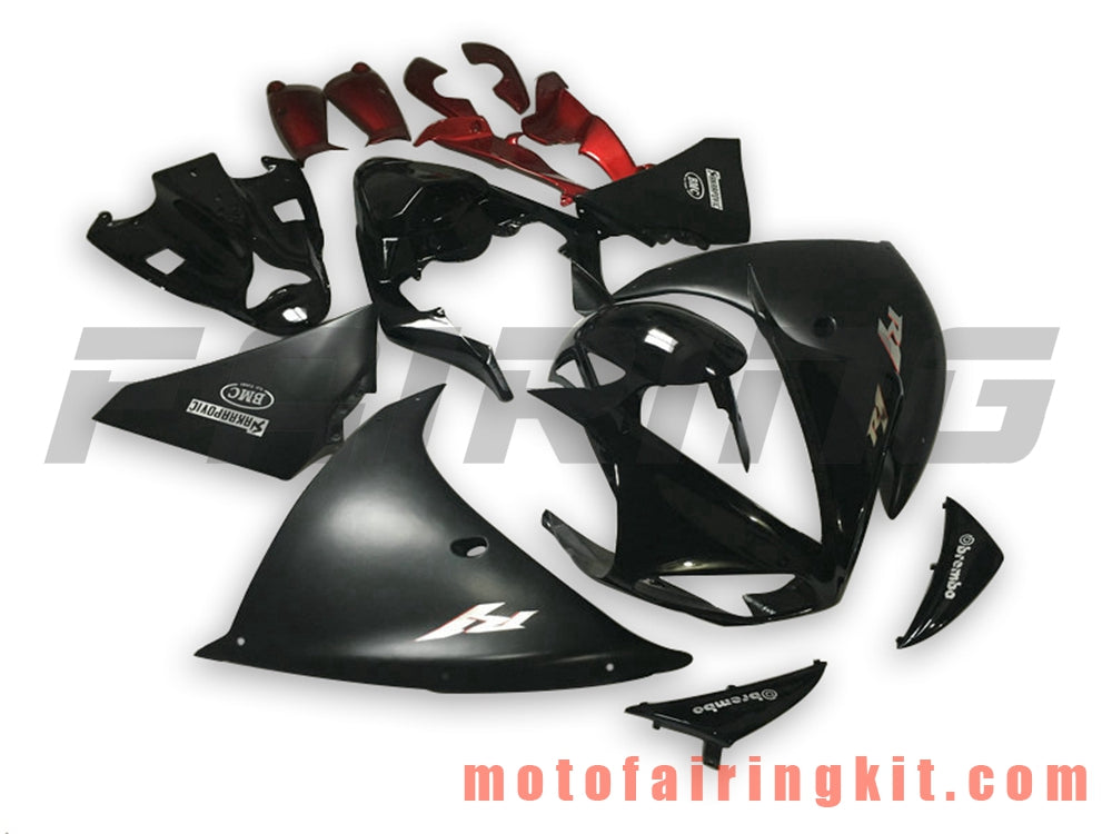 Fairing Kits Fit for YZF-1000 R1 2009 2010 2011 YZF 1000 R1 09 10 11 Plastic ABS Injection Mold Complete Motorcycle Body Aftermarket Bodywork Frame (Black) B044