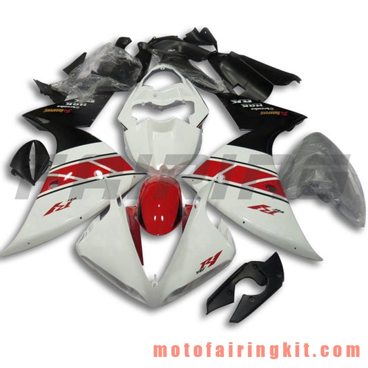 Fairing Kits Fit for YZF-1000 R1 2009 2010 2011 YZF 1000 R1 09 10 11 Plastic ABS Injection Mold Complete Motorcycle Body Aftermarket Bodywork Frame (White & Red) B045