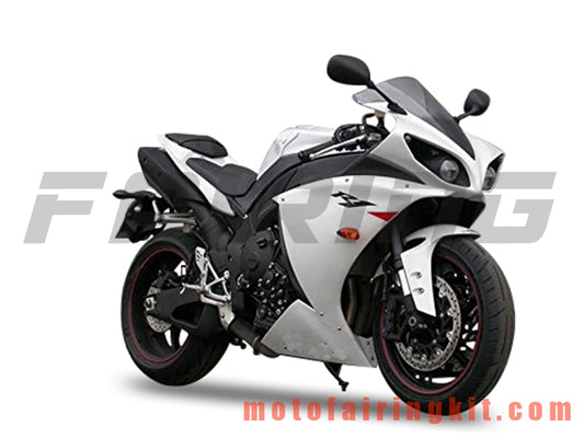 Fairing Kits Fit for YZF-1000 R1 2009 2010 2011 YZF 1000 R1 09 10 11 Plastic ABS Injection Mold Complete Motorcycle Body Aftermarket Bodywork Frame (White) B049