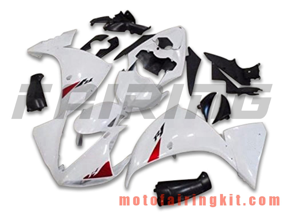 Fairing Kits Fit for YZF-1000 R1 2009 2010 2011 YZF 1000 R1 09 10 11 Plastic ABS Injection Mold Complete Motorcycle Body Aftermarket Bodywork Frame (White) B049