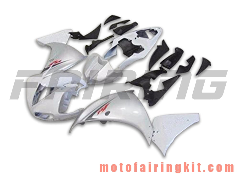 Fairing Kits Fit for YZF-1000 R1 2009 2010 2011 YZF 1000 R1 09 10 11 Plastic ABS Injection Mold Complete Motorcycle Body Aftermarket Bodywork Frame (White & Silver) B050