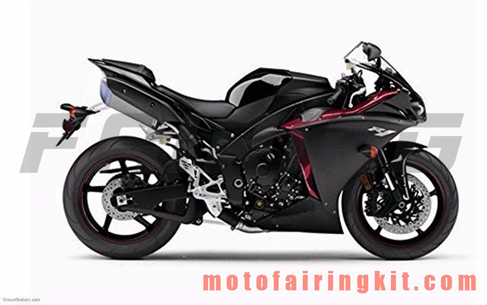 Fairing Kits Fit for YZF-1000 R1 2009 2010 2011 YZF 1000 R1 09 10 11 Plastic ABS Injection Mold Complete Motorcycle Body Aftermarket Bodywork Frame (Black) B051