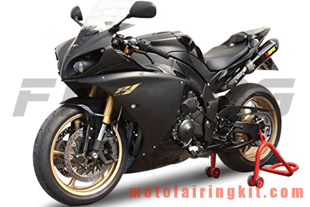 Fairing Kits Fit for YZF-1000 R1 2009 2010 2011 YZF 1000 R1 09 10 11 Plastic ABS Injection Mold Complete Motorcycle Body Aftermarket Bodywork Frame (Black) B054