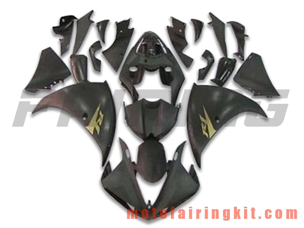 Fairing Kits Fit for YZF-1000 R1 2009 2010 2011 YZF 1000 R1 09 10 11 Plastic ABS Injection Mold Complete Motorcycle Body Aftermarket Bodywork Frame (Black) B054