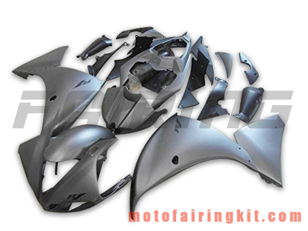 Fairing Kits Fit for YZF-1000 R1 2009 2010 2011 YZF 1000 R1 09 10 11 Plastic ABS Injection Mold Complete Motorcycle Body Aftermarket Bodywork Frame (Gray & Silver) B055