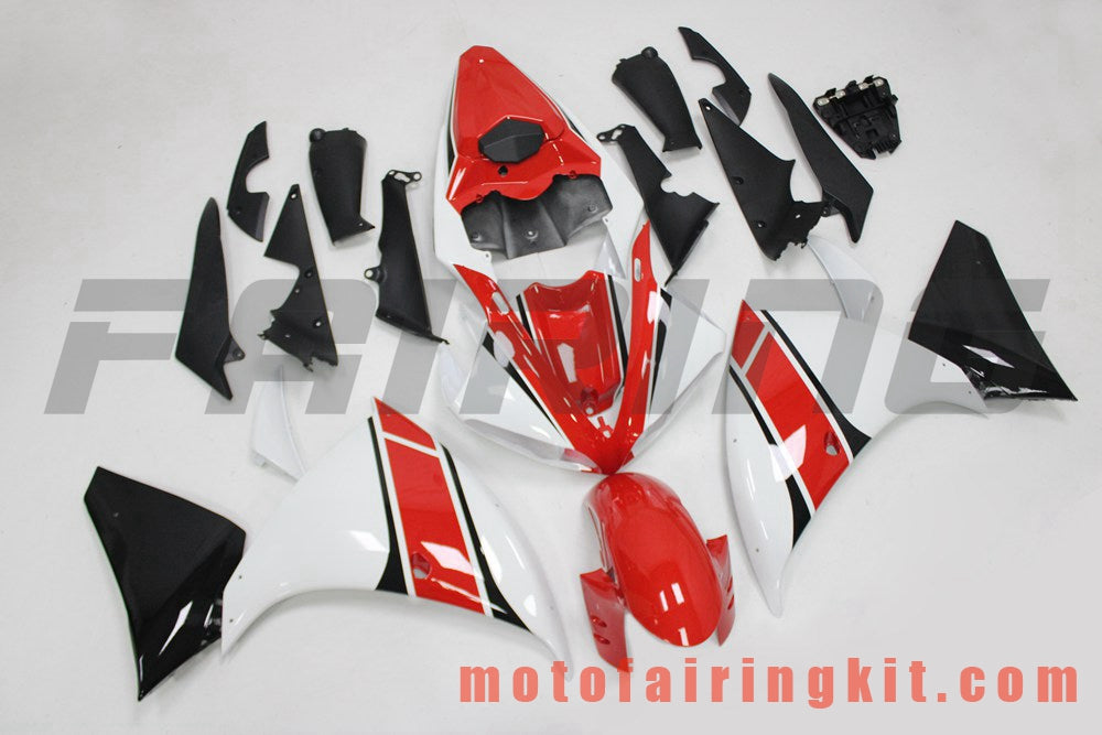 Fairing Kits Fit for YZF-1000 R1 2009 2010 2011 YZF 1000 R1 09 10 11 Plastic ABS Injection Mold Complete Motorcycle Body Aftermarket Bodywork Frame (Red & White) B202