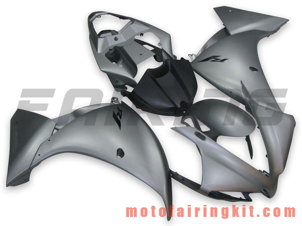 Fairing Kits Fit for YZF-1000 R1 2012 2013 2014 YZF 1000 R1 12 13 14 Plastic ABS Injection Mold Complete Motorcycle Body Aftermarket Bodywork Frame (Gray) B001