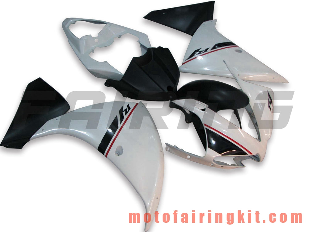 Fairing Kits Fit for YZF-1000 R1 2012 2013 2014 YZF 1000 R1 12 13 14 Plastic ABS Injection Mold Complete Motorcycle Body Aftermarket Bodywork Frame (White & Black) B002