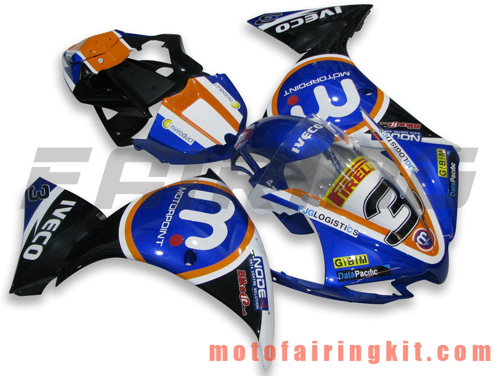 フェアリングキット YZF-1000 R1 2012 2013 2014 YZF 1000 R1 12 13 14 プラスチック ABS 射出成型 完全なオートバイボディ アフターマーケットボディワークフレーム (ブルー &amp; オレンジ) B005