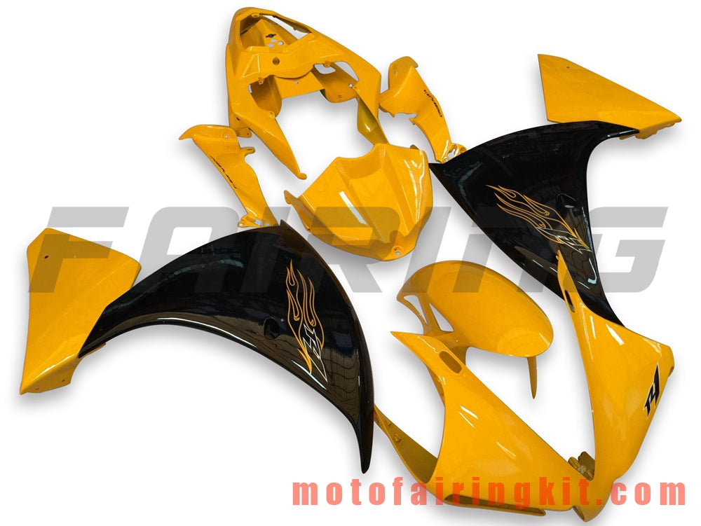 Fairing Kits Fit for YZF-1000 R1 2012 2013 2014 YZF 1000 R1 12 13 14 Plastic ABS Injection Mold Complete Motorcycle Body Aftermarket Bodywork Frame (Yellow & Black) B009