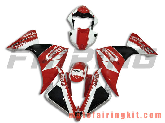 Fairing Kits Fit for YZF-1000 R1 2012 2013 2014 YZF 1000 R1 12 13 14 Plastic ABS Injection Mold Complete Motorcycle Body Aftermarket Bodywork Frame (Red & White) B012