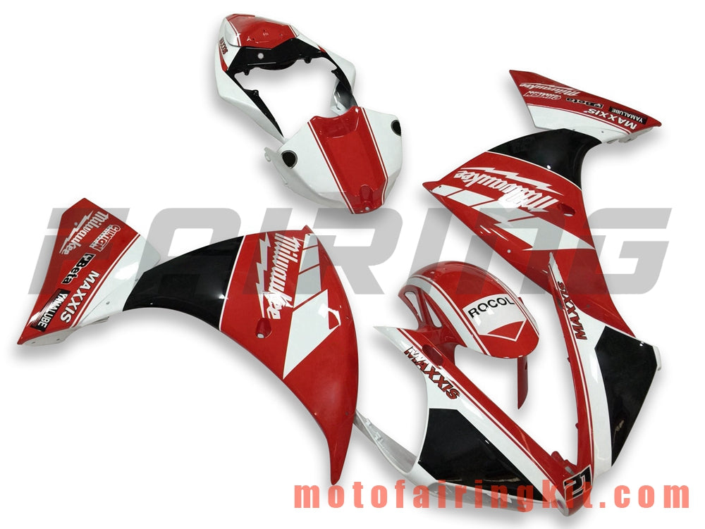 Fairing Kits Fit for YZF-1000 R1 2012 2013 2014 YZF 1000 R1 12 13 14 Plastic ABS Injection Mold Complete Motorcycle Body Aftermarket Bodywork Frame (Red & White) B012