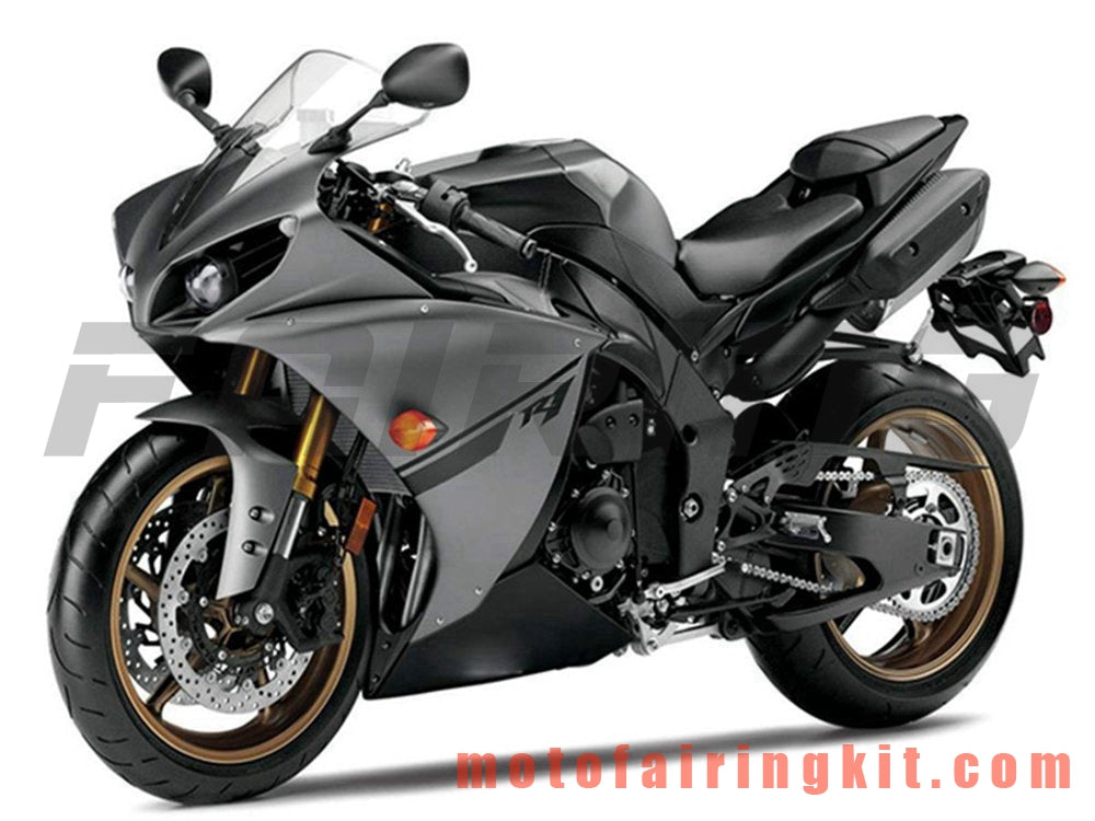 Kits de carenado aptos para YZF-1000 R1 2012 2013 2014 YZF 1000 R1 12 13 14 Molde de inyección de plástico ABS Carrocería completa para motocicleta Marco de carrocería de posventa (gris y negro) B013