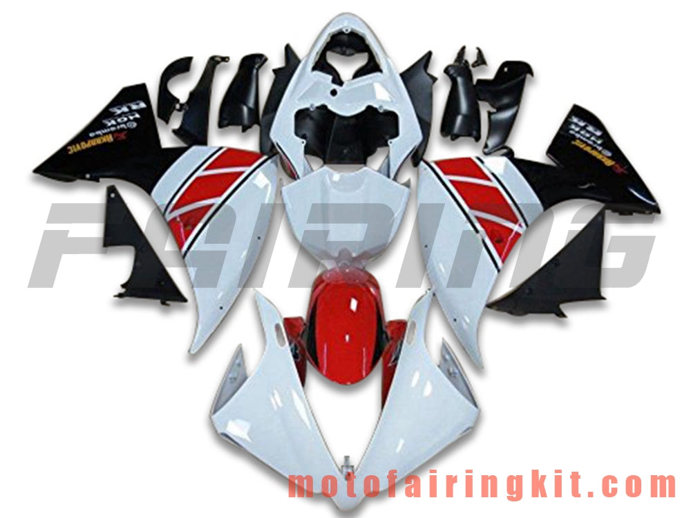 Fairing Kits Fit for YZF-1000 R1 2012 2013 2014 YZF 1000 R1 12 13 14 Plastic ABS Injection Mold Complete Motorcycle Body Aftermarket Bodywork Frame (White & Red) B017