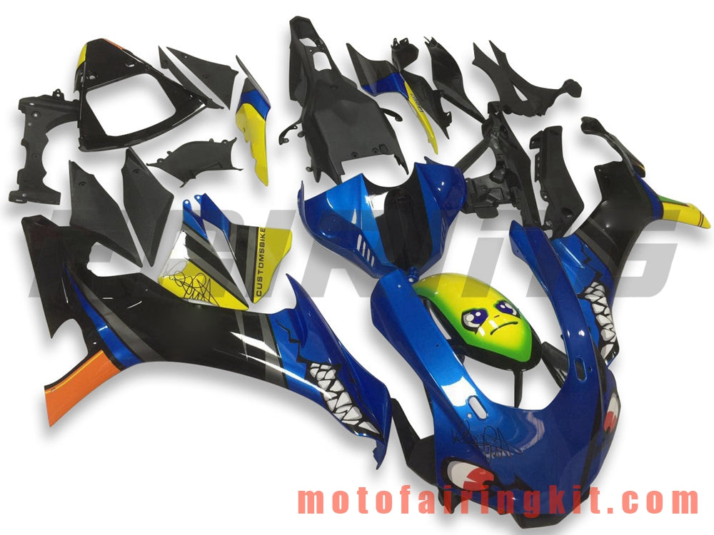 Fairing Kits Fit for YZF-1000 R1 2015 2016 2017 2018 2019 YZF 1000 R1 15 16 17 18 19 Plastic ABS Injection Mold Complete Motorcycle Body Aftermarket Bodywork Frame (Blue & Black) B012