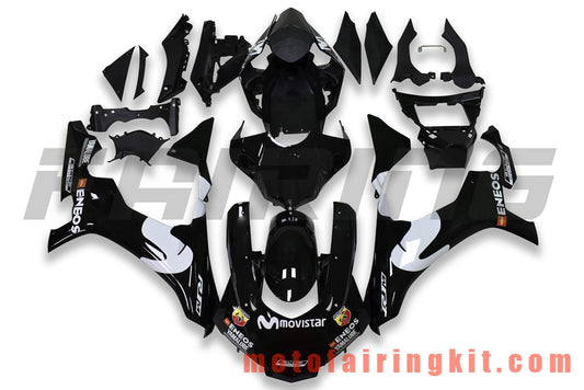 Fairing Kits Fit for YZF-1000 R1 2015 2016 2017 2018 2019 YZF 1000 R1 15 16 17 18 19 Plastic ABS Injection Mold Complete Motorcycle Body Aftermarket Bodywork Frame (Black) B014