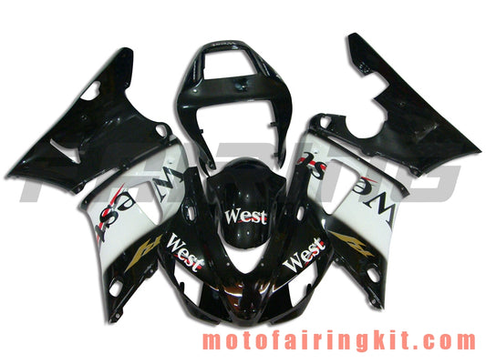 Kits de carenado aptos para YZF-1000 R1 1998 1999 YZF 1000 R1 98 99 Molde de inyección de plástico ABS Carrocería completa para motocicleta Marco de carrocería de posventa (blanco y negro) B005