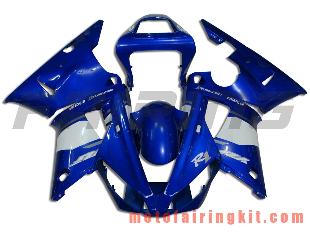 Kits de carenado aptos para YZF-1000 R1 1998 1999 YZF 1000 R1 98 99 Molde de inyección de plástico ABS Carrocería completa para motocicleta Marco de carrocería de posventa (azul y blanco) B006