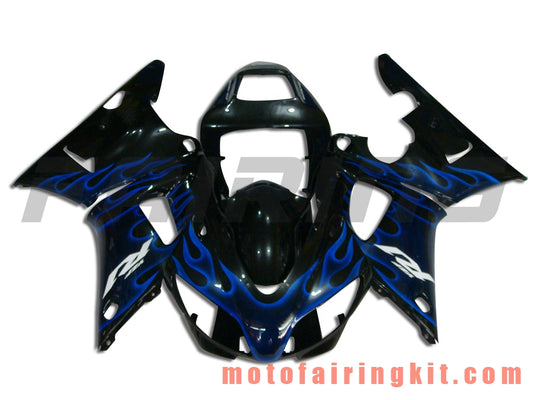 Fairing Kits Fit for YZF-1000 R1 1998 1999 YZF 1000 R1 98 99 Plastic ABS Injection Mold Complete Motorcycle Body Aftermarket Bodywork Frame (Black & Blue) B007